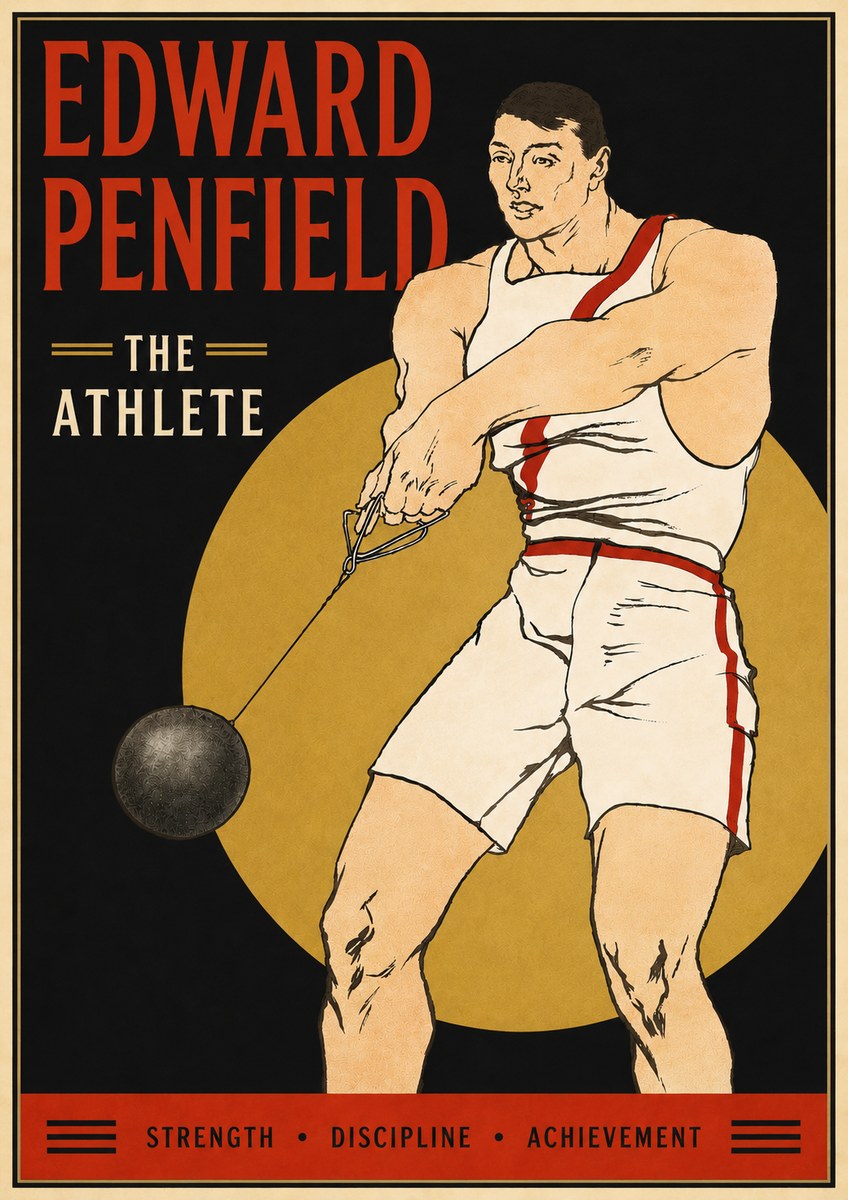 Edward Penfield The Athlete No5 - Plakát