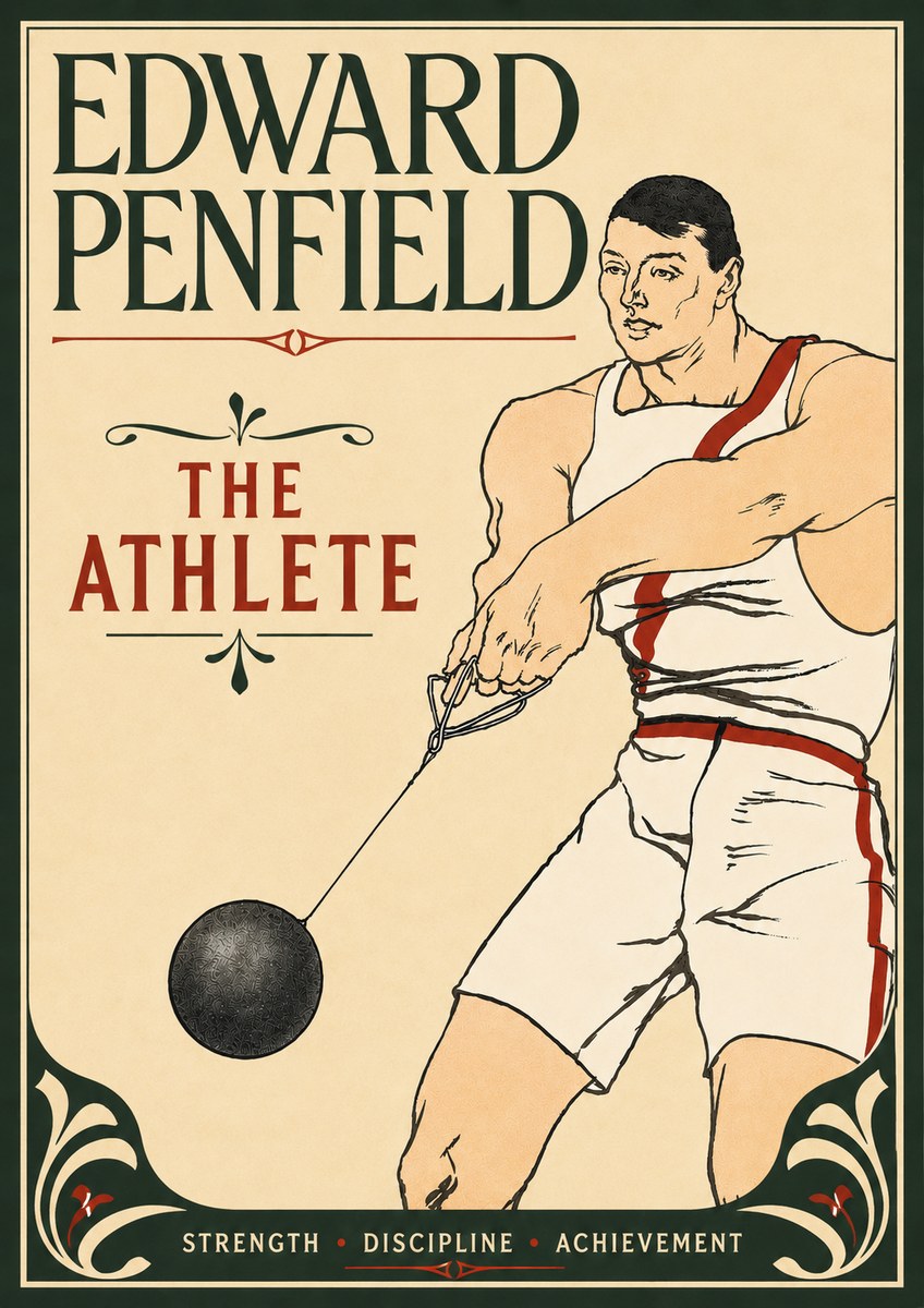 Edward Penfield The Athlete No6 - Plakát