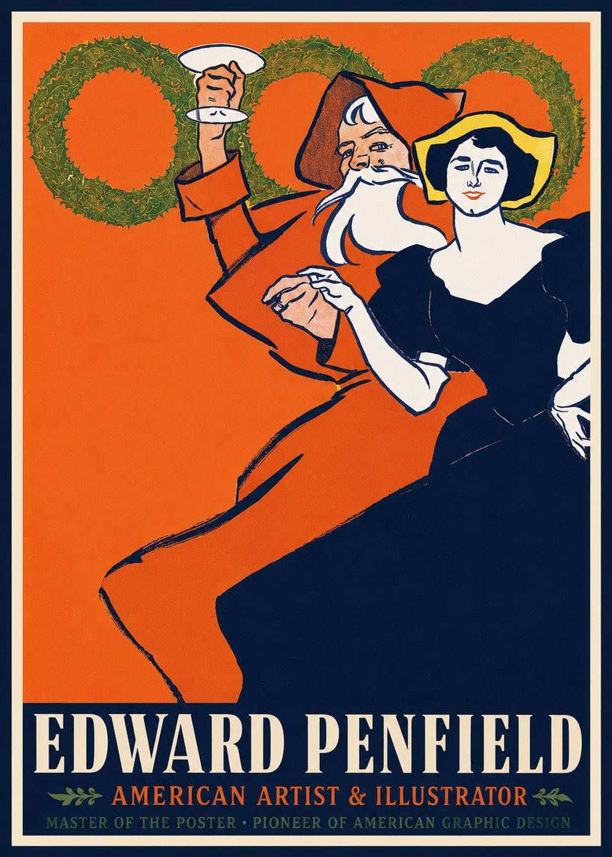 Edward Penfield Christmas. Cheer No2 - Plakát