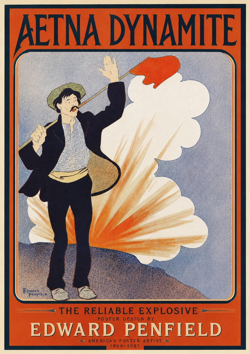 Edward Penfield Aetna Dynamite No4 - Plakát