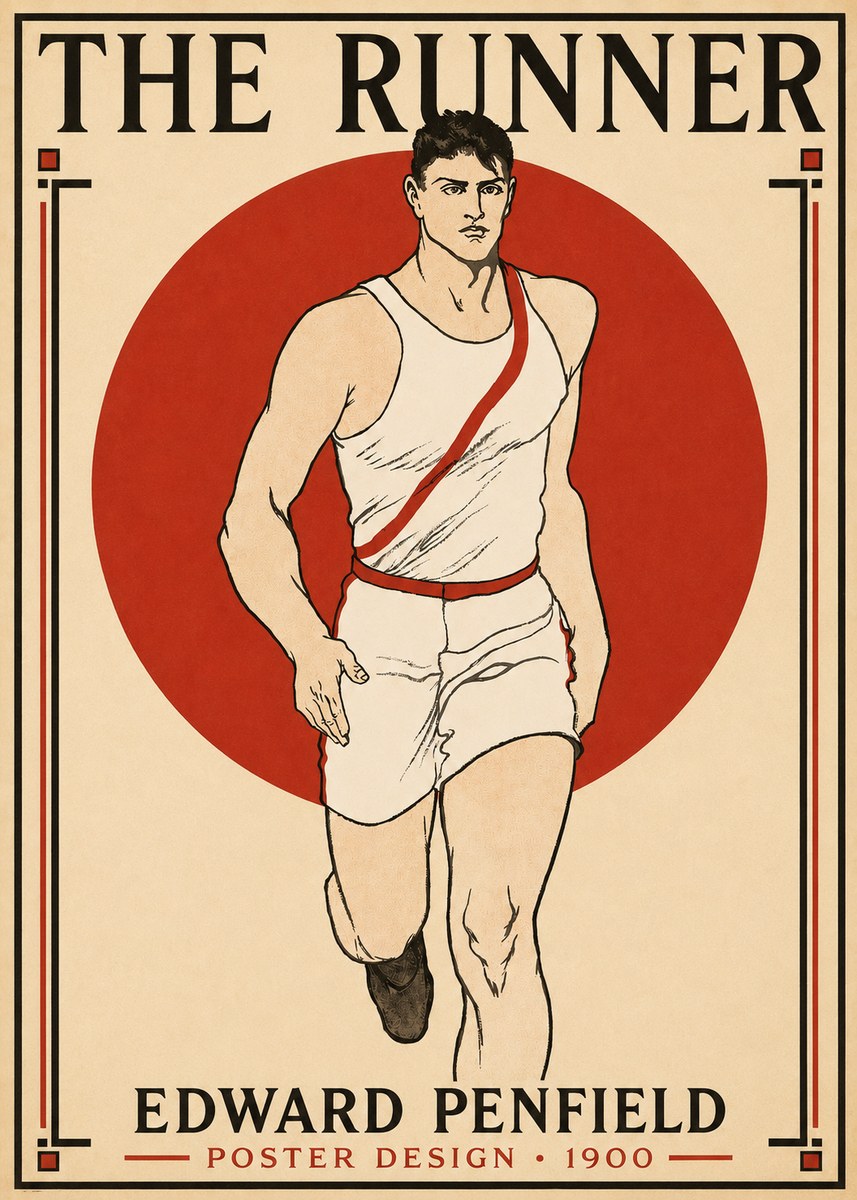 Edward Penfield The Runner No3 - Plakát