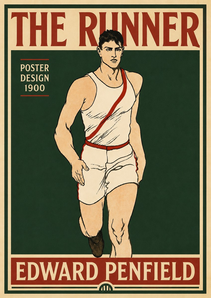 Edward Penfield The Runner No5 - Plakát