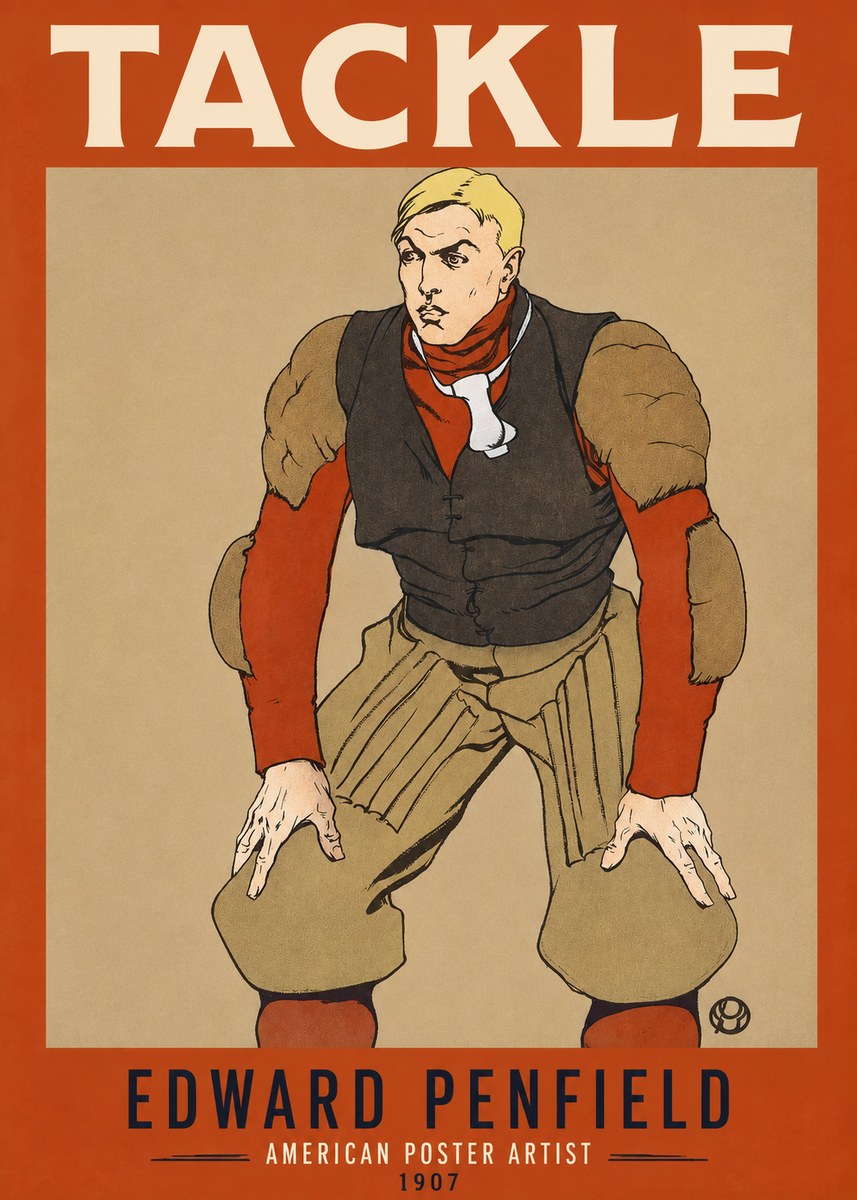 Edward Penfield Tackle No2 - Plakát