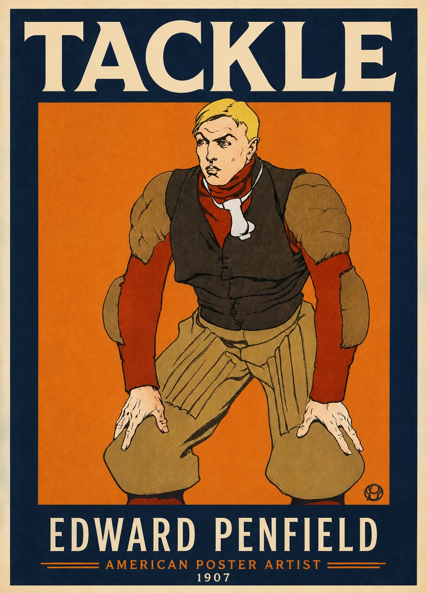 Edward Penfield Tackle No4 - Plakát