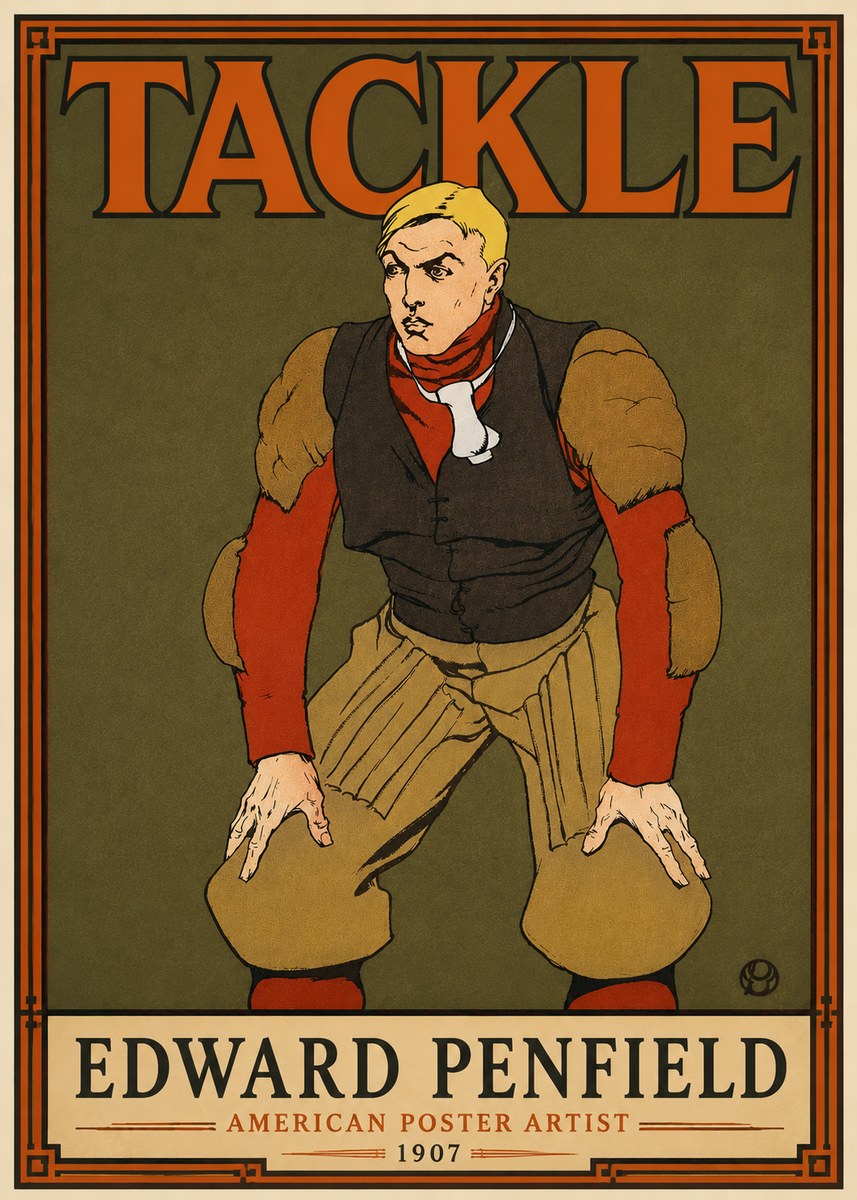 Edward Penfield Tackle No5 - Plakát