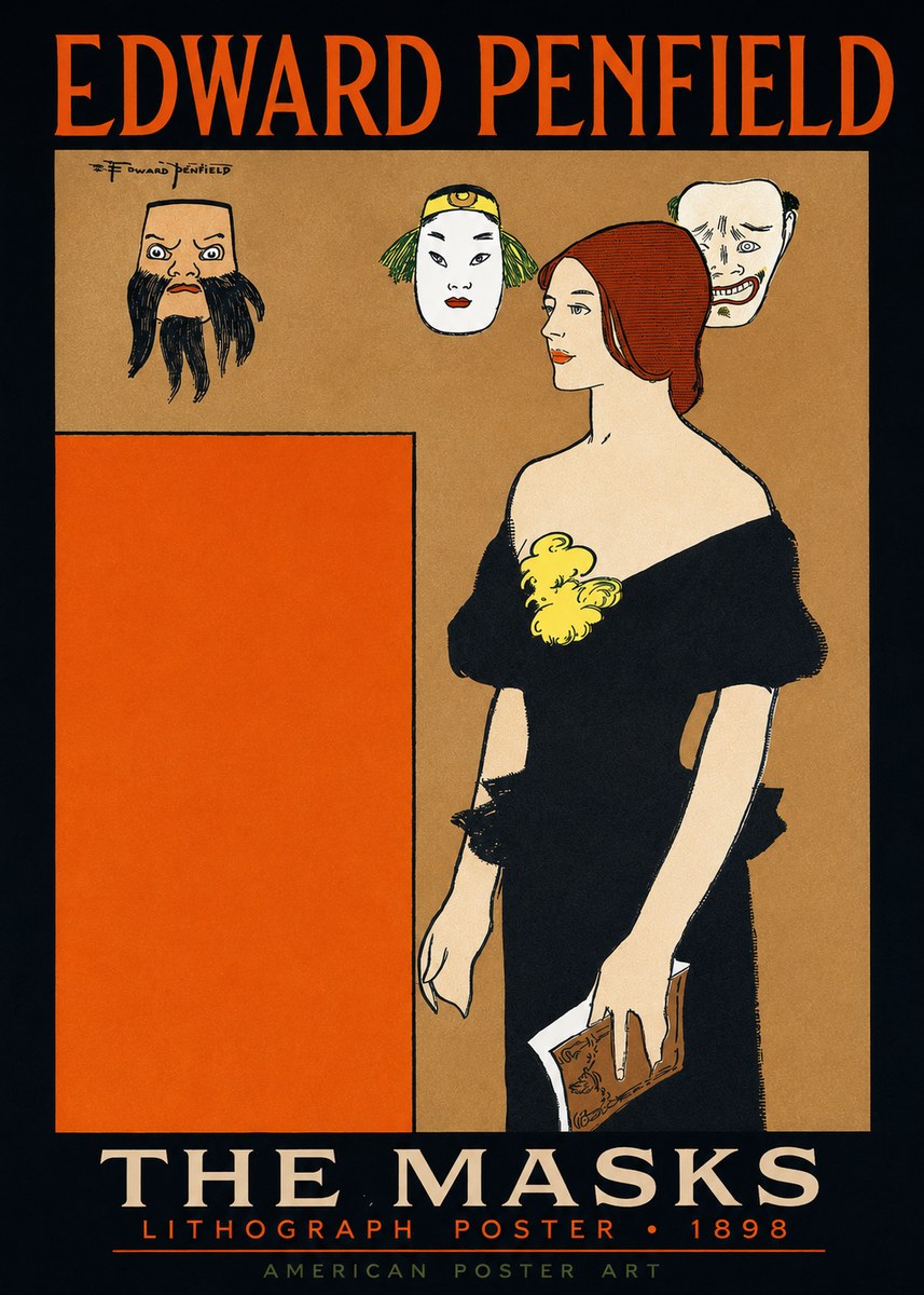 Edward Penfield The Masks No3 - Plakát