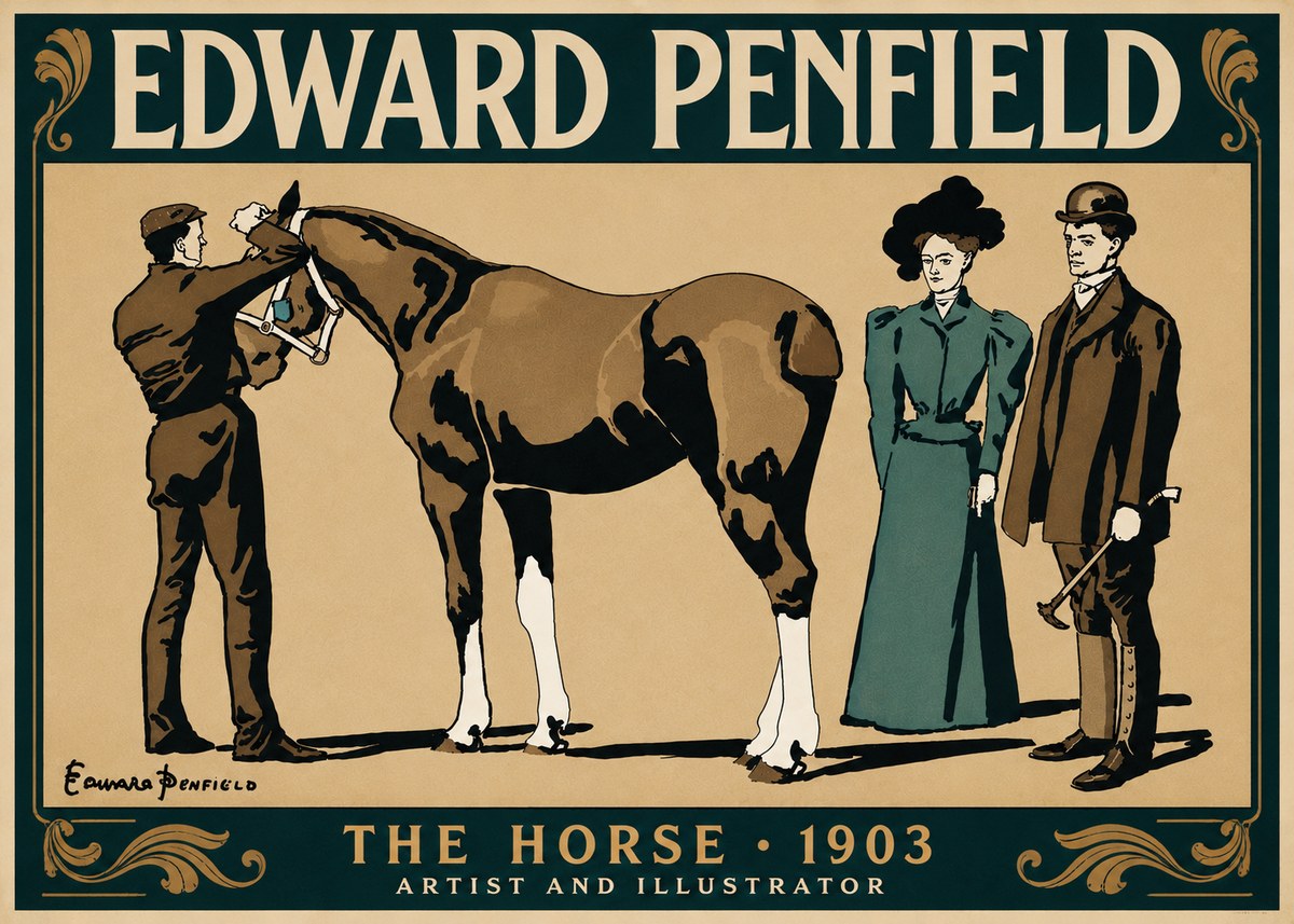 Edward Penfield The Horse No5 - Plakát