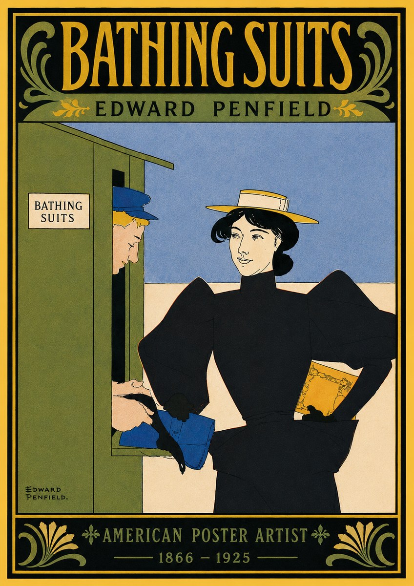 Edward Penfield Bathing Suits No5 - Plakát