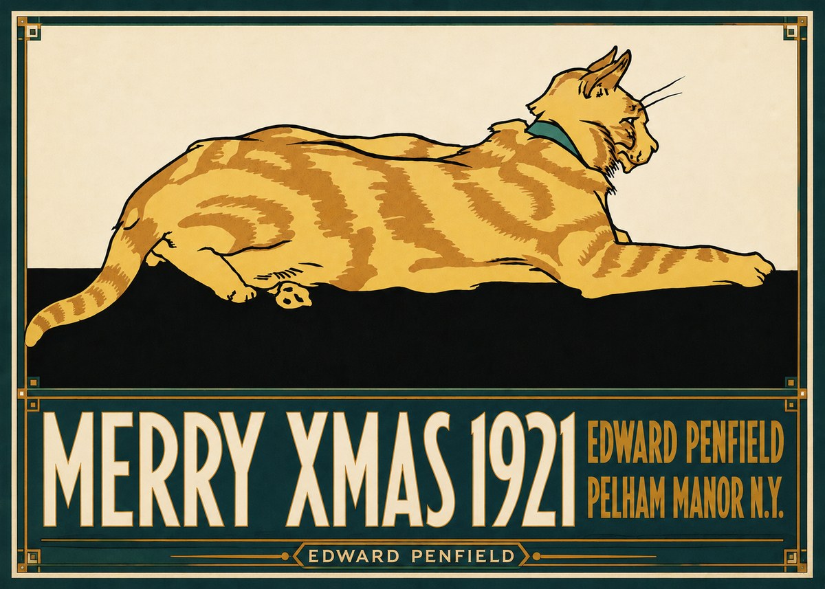Edward Penfield Merry Xmas 1921 No6 - Plakát