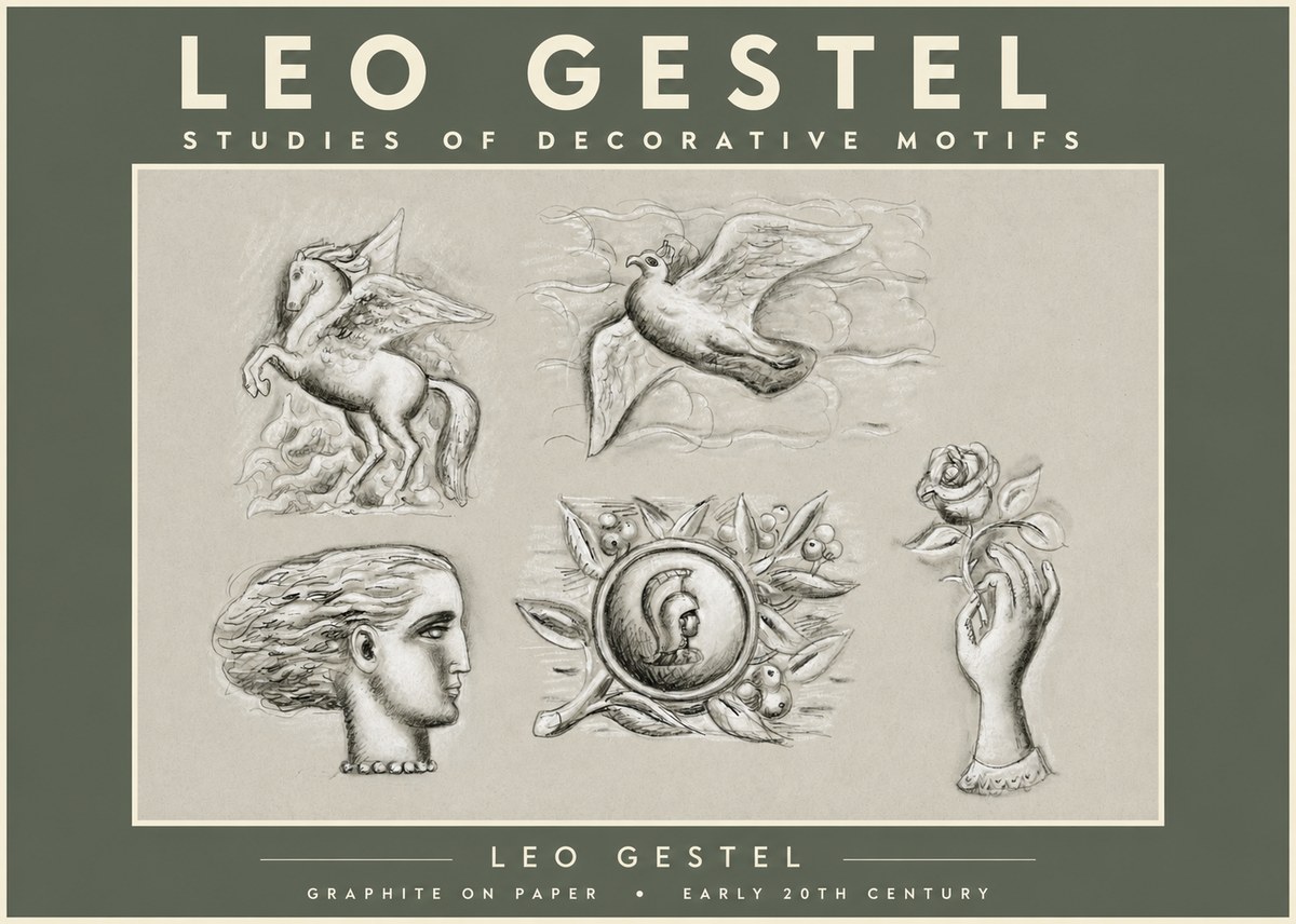 Leo Gestel Studies of Decorative Motifs No2 - Plakát