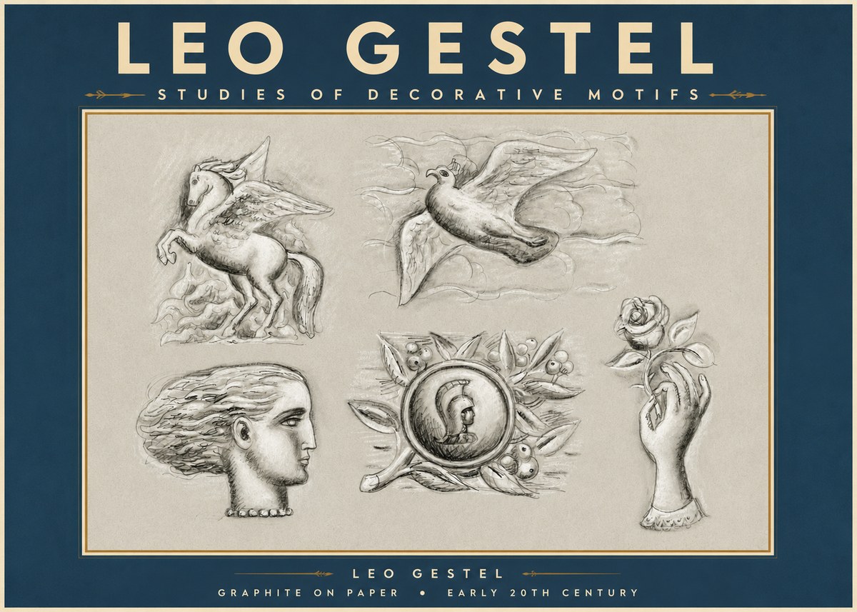 Leo Gestel Studies of Decorative Motifs No3 - Plakát