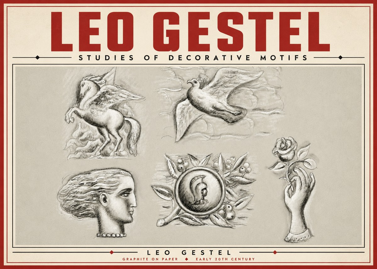 Leo Gestel Studies of Decorative Motifs No5 - Plakát