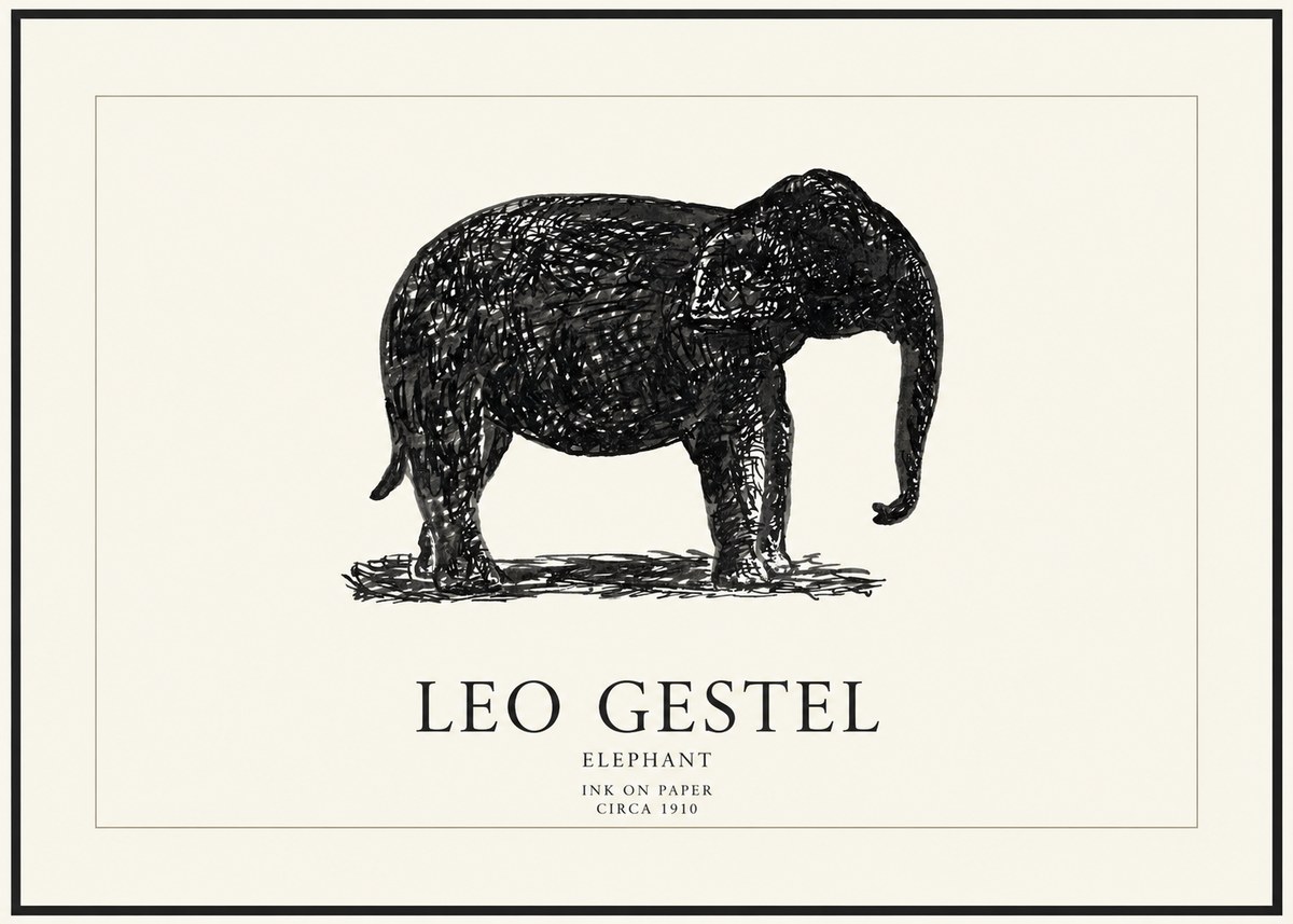Leo Gestel Elephant No1 - Plakát