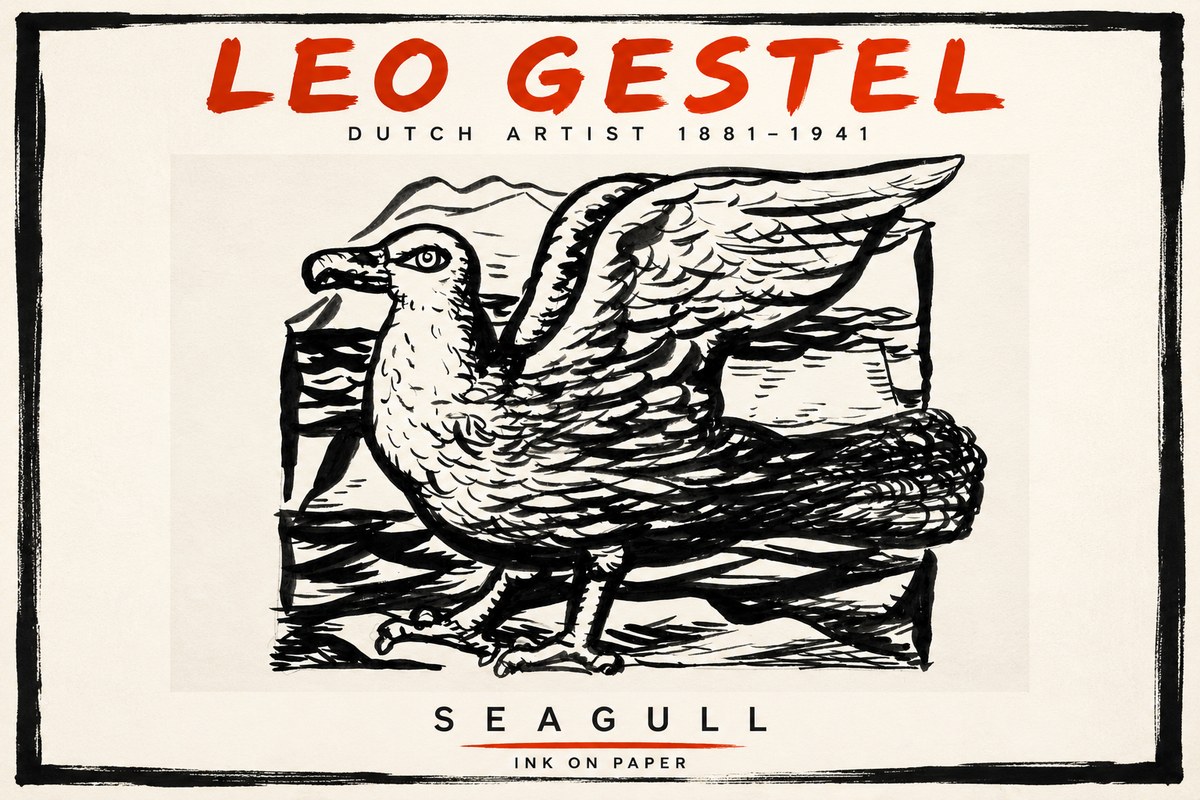 Leo Gestel Seagull No3 - Plakát