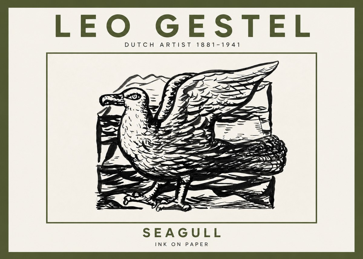 Leo Gestel Seagull No5 - Plakát