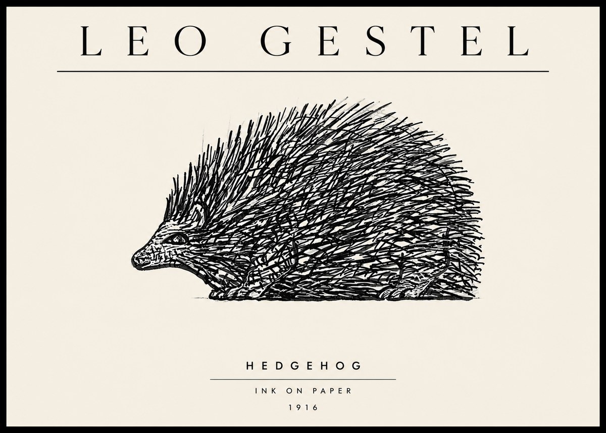Leo Gestel Hedgehog No3 - Plakát