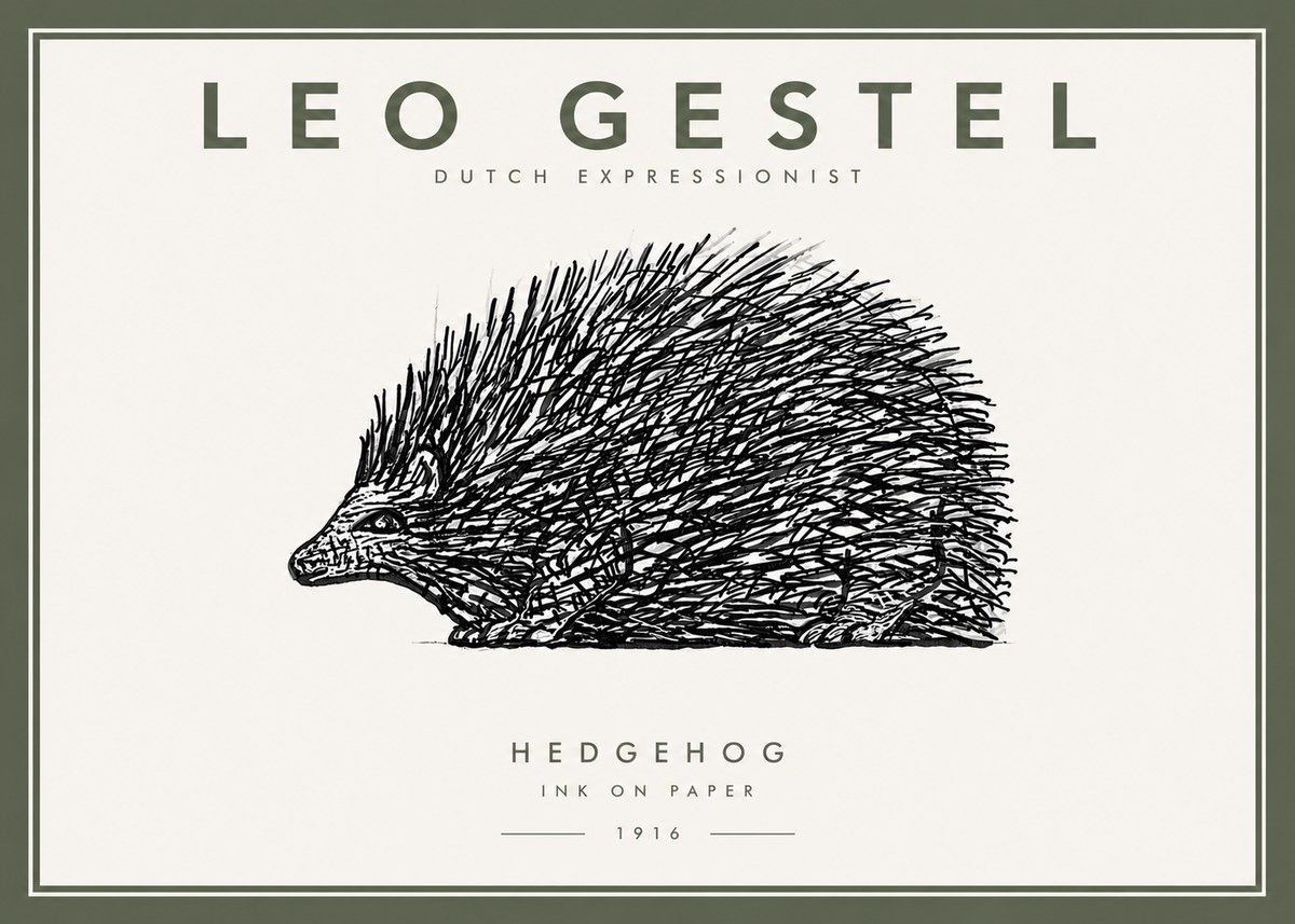 Leo Gestel Hedgehog No5 - Plakát