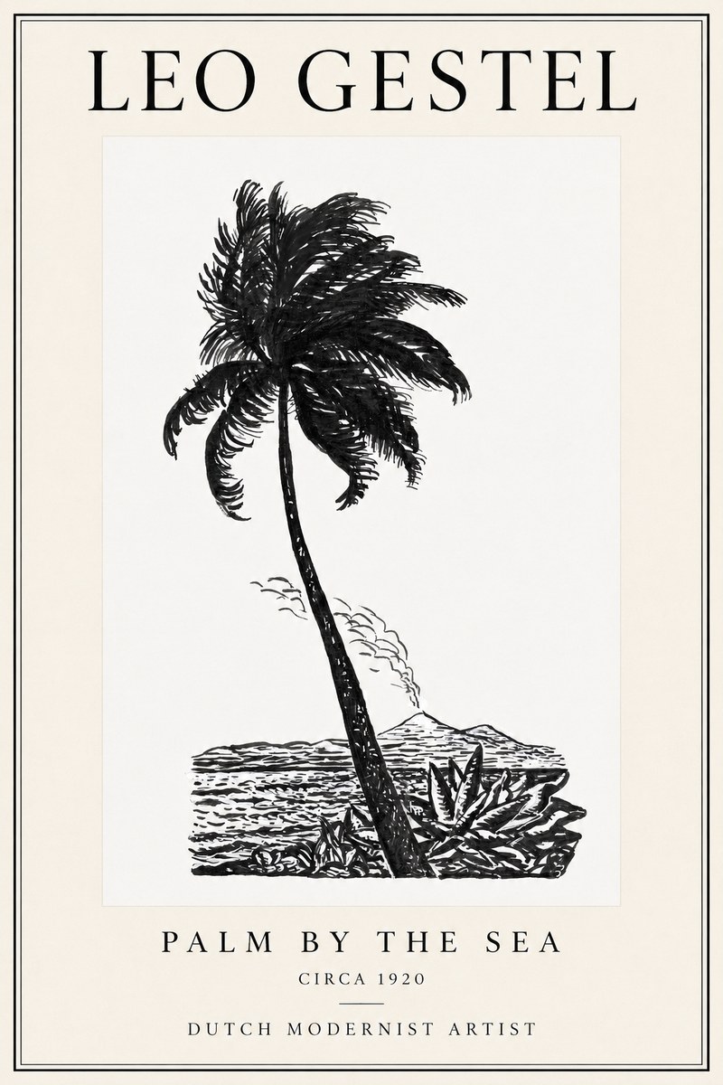 Leo Gestel Palm by the Sea No1 - Plakát