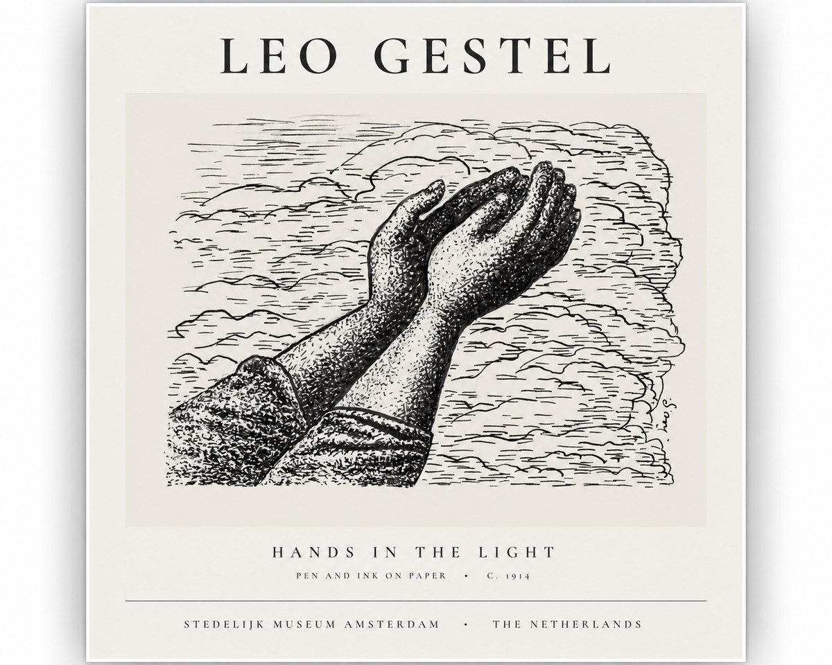 Leo Gestel Hands in the Light No1 - Plakát