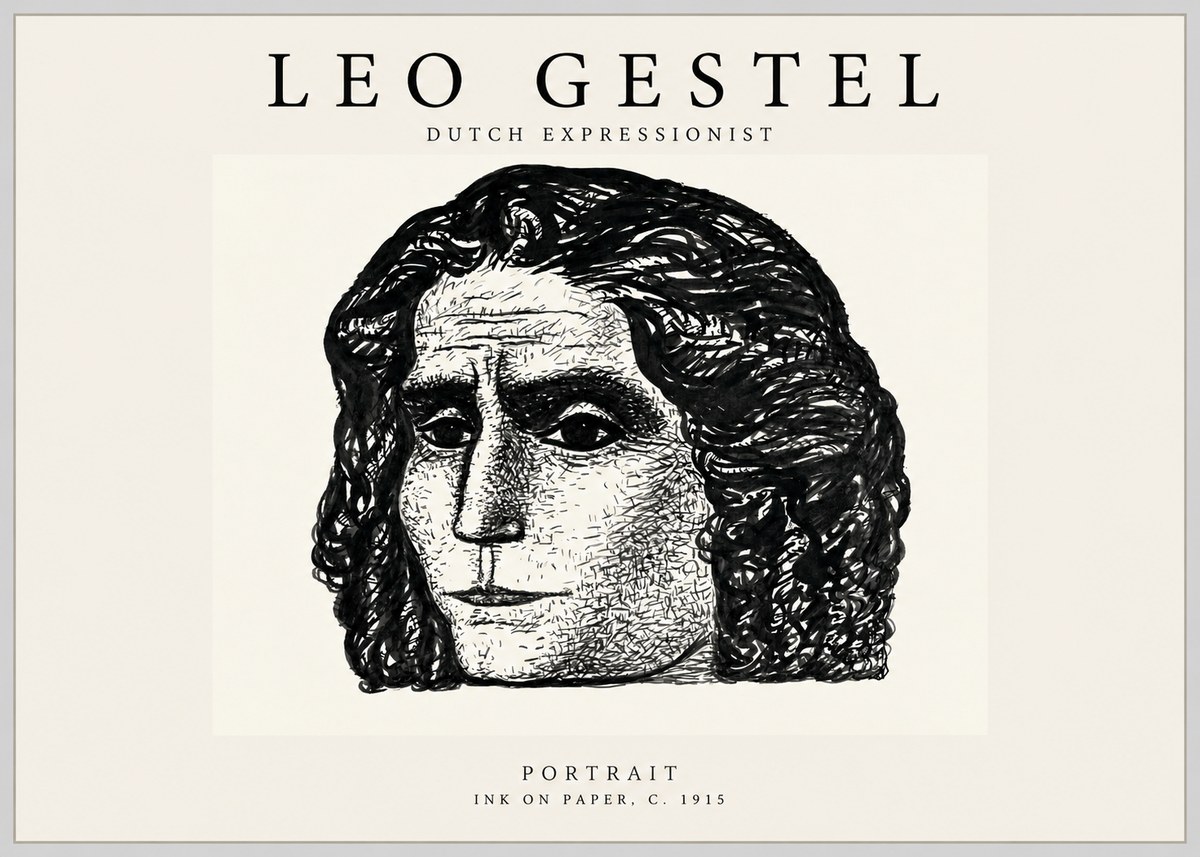 Leo Gestel Portrait No1 - Plakát