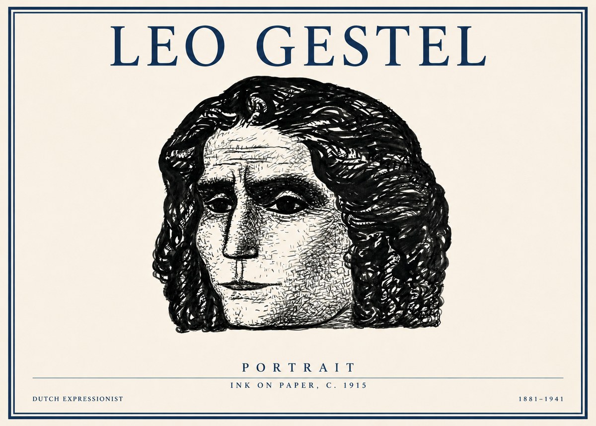 Leo Gestel Portrait No3 - Plakát