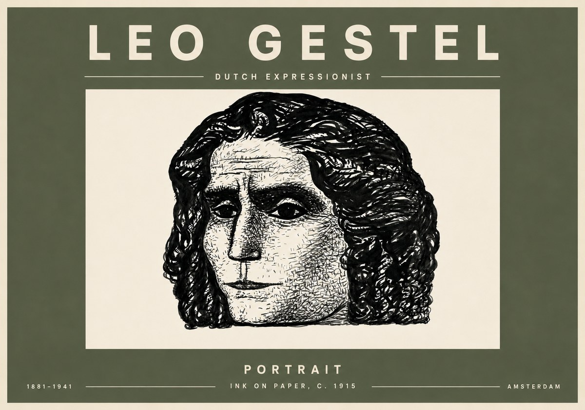 Leo Gestel Portrait No4 - Plakát