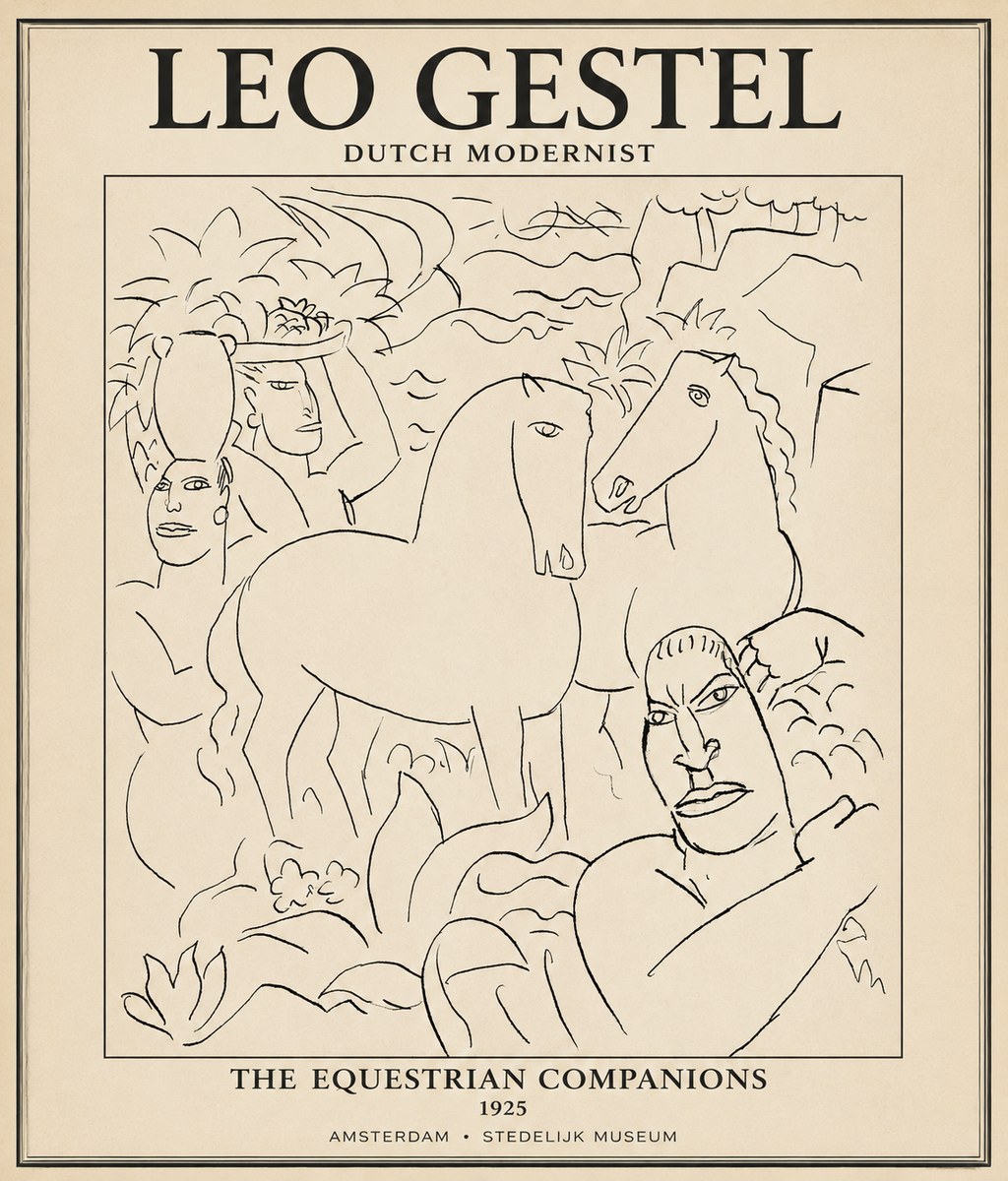 Leo Gestel The Equestrian Companions No1 - Plakát