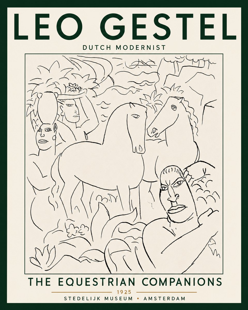 Leo Gestel The Equestrian Companions No5 - Plakát