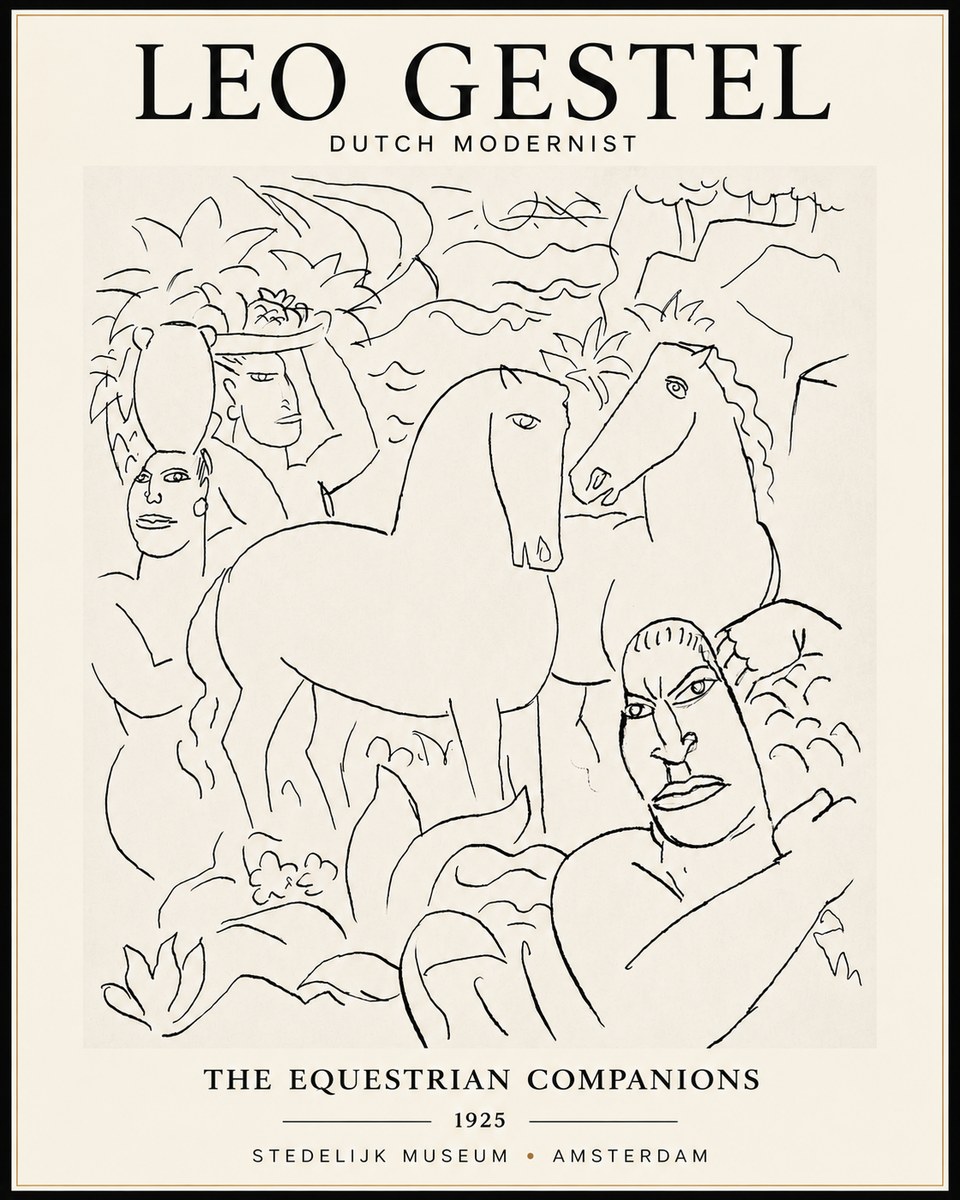 Leo Gestel The Equestrian Companions No6 - Plakát