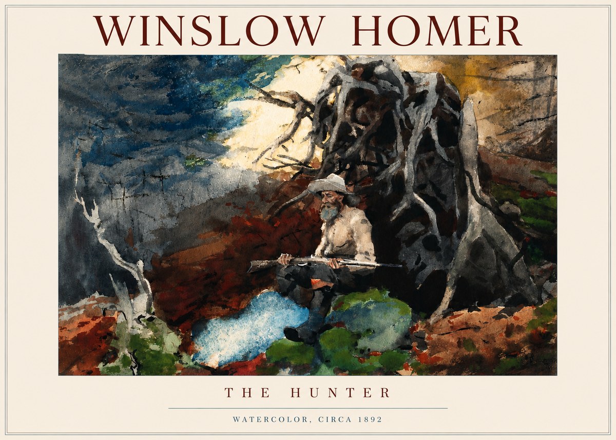 Winslow Homer The Hunter No3 - Plakát