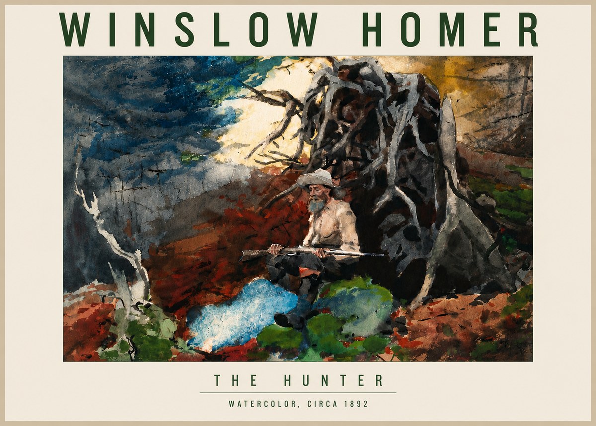 Winslow Homer The Hunter No5 - Plakát