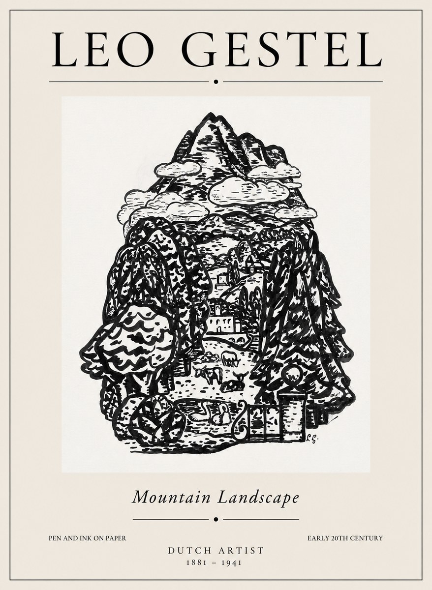 Leo Gestel Mountain Landscape No1 - Plakát