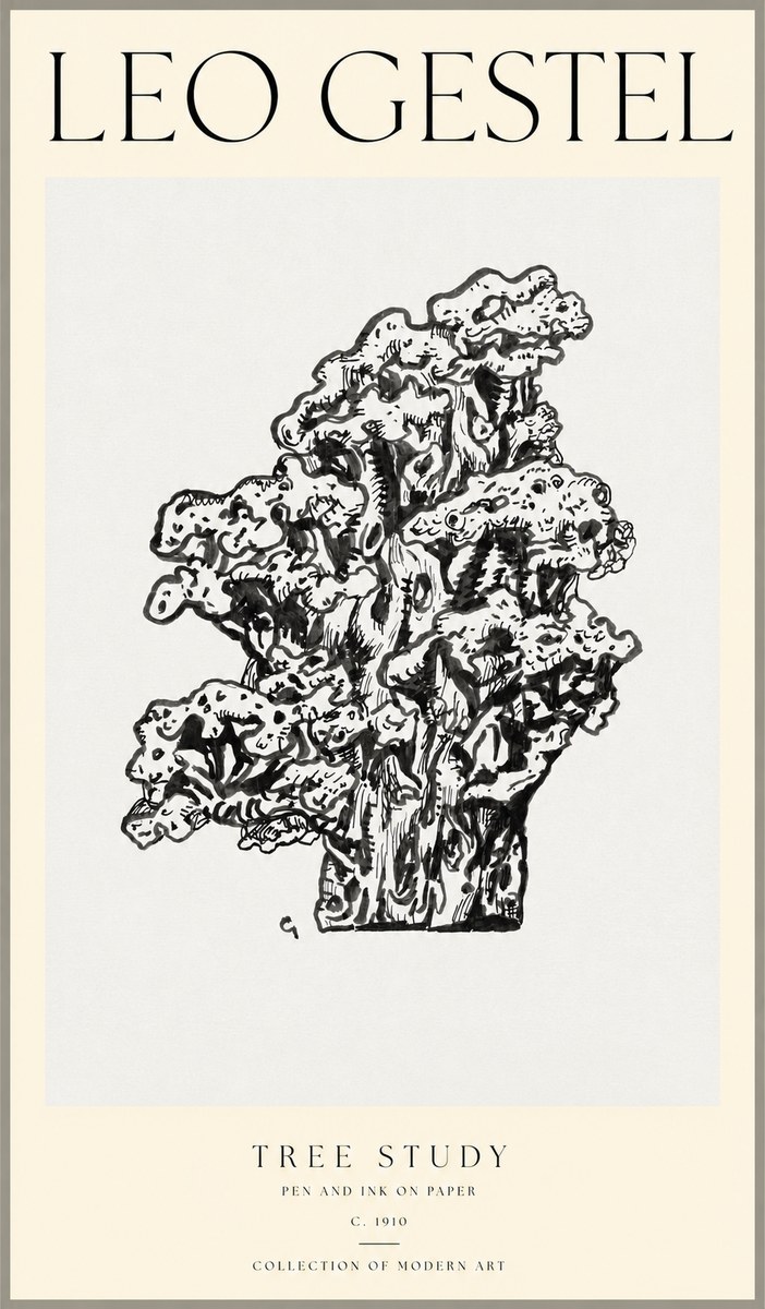 Leo Gestel Tree Study No1 - Plakát