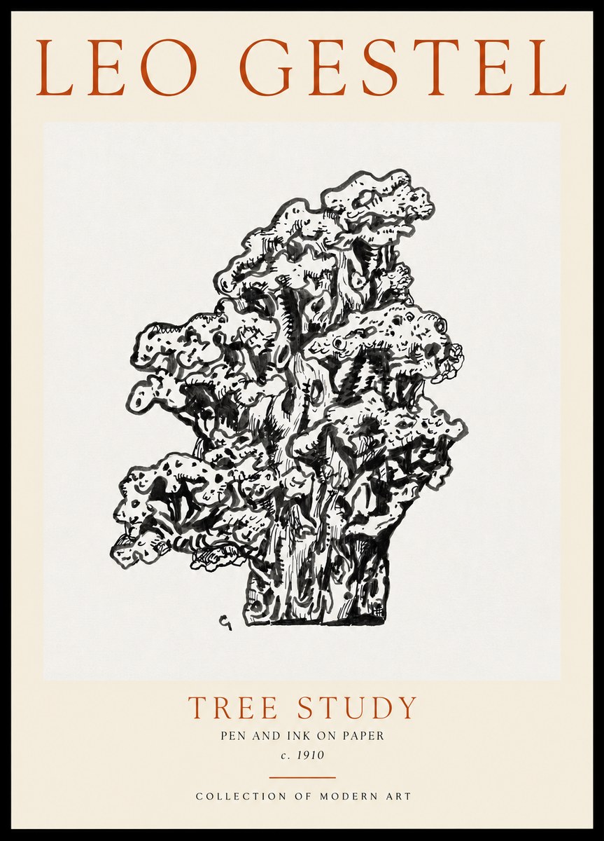Leo Gestel Tree Study No3 - Plakát