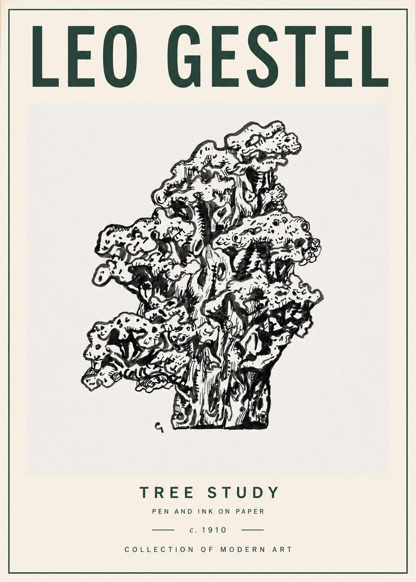 Leo Gestel Tree Study No4 - Plakát