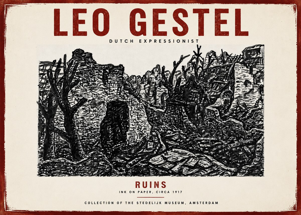 Leo Gestel Ruins No6 - Plakát