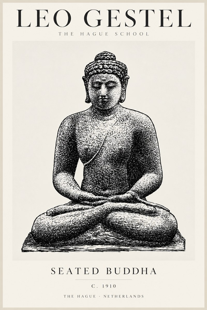 Leo Gestel Seated Buddha No2 - Plakát