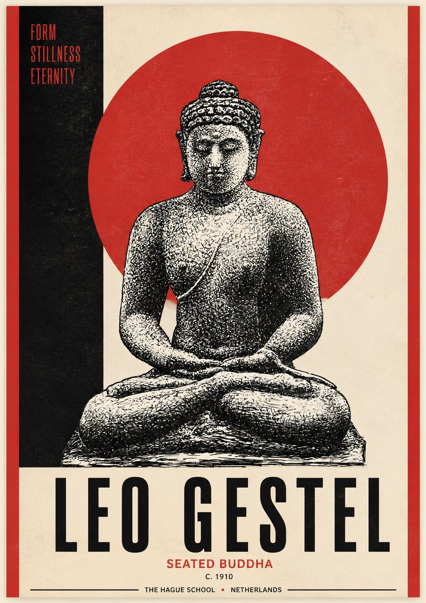 Leo Gestel Seated Buddha No4 - Plakát