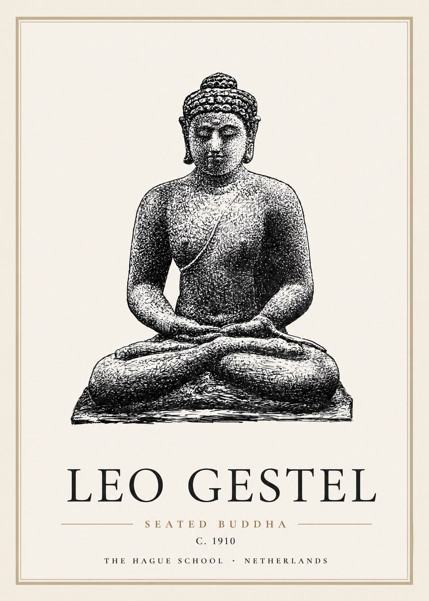 Leo Gestel Seated Buddha No5 - Plakát