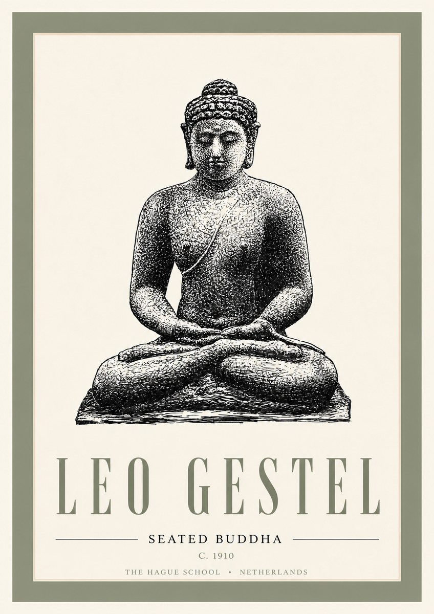 Leo Gestel Seated Buddha No6 - Plakát