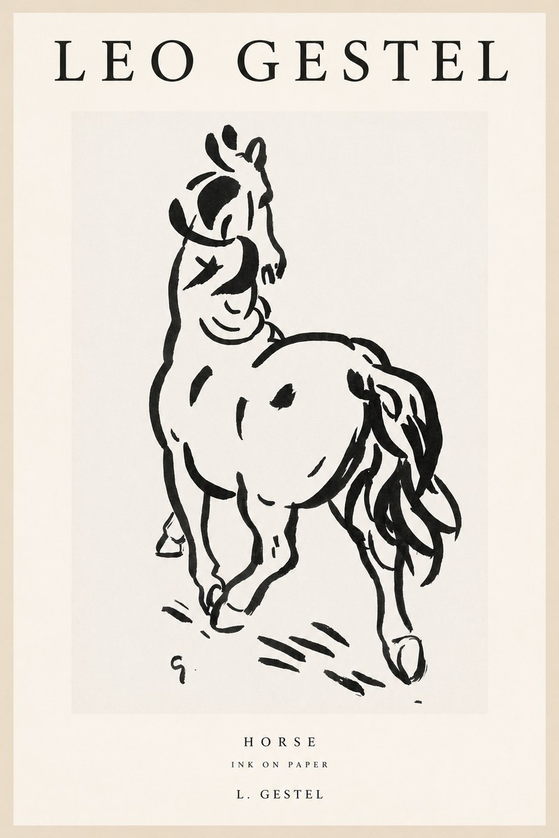 Leo Gestel Horse No1 - Plakát