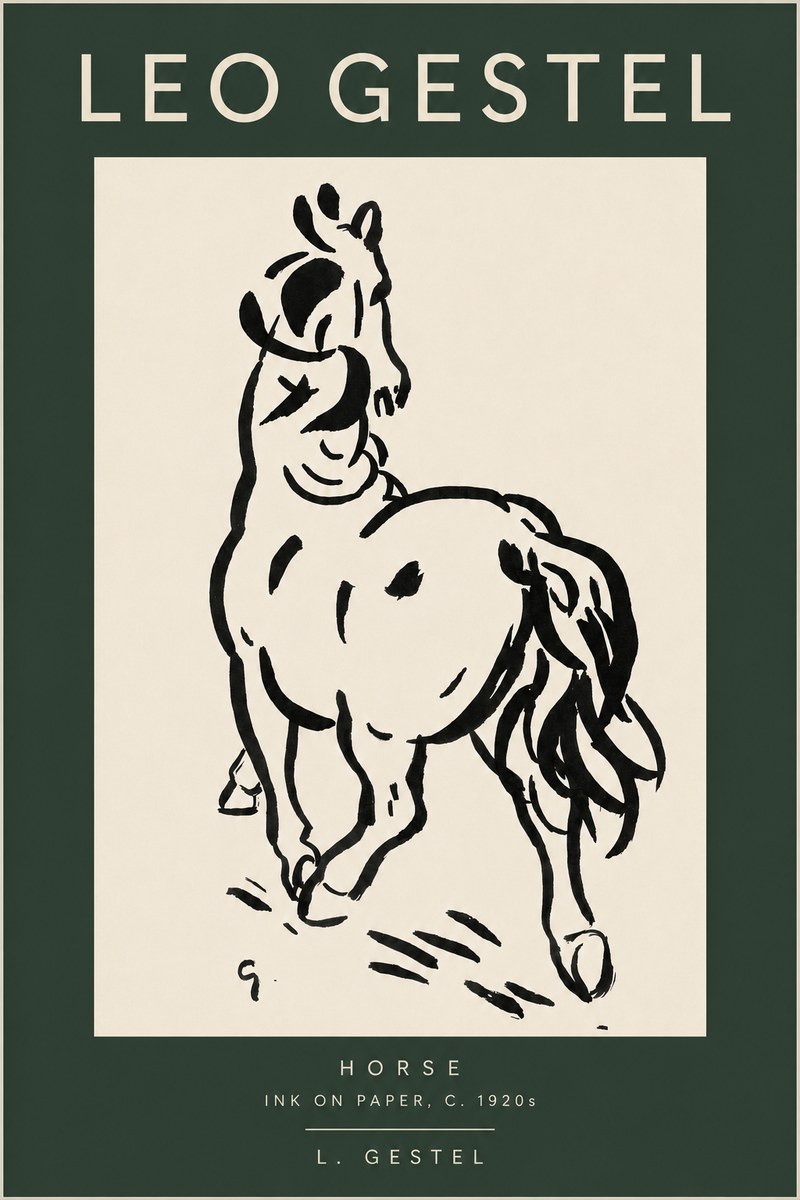 Leo Gestel Horse No2 - Plakát