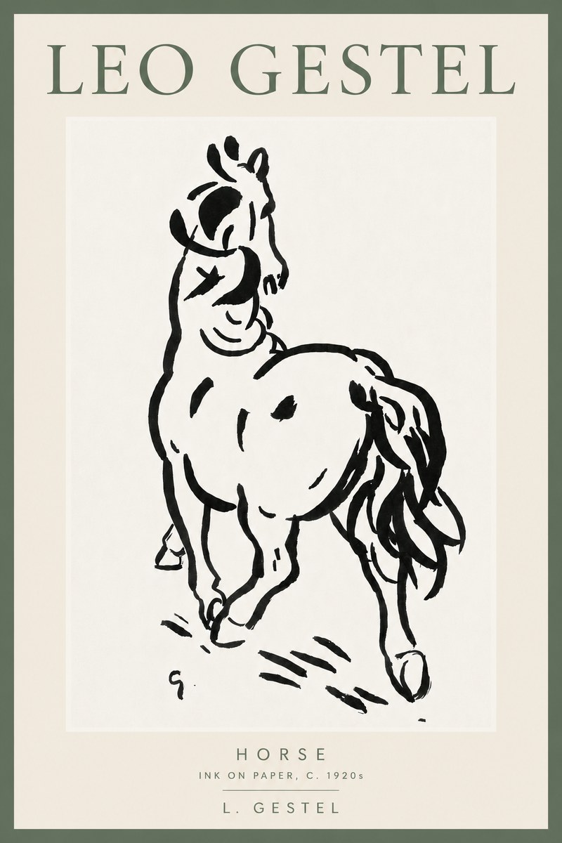 Leo Gestel Horse No6 - Plakát