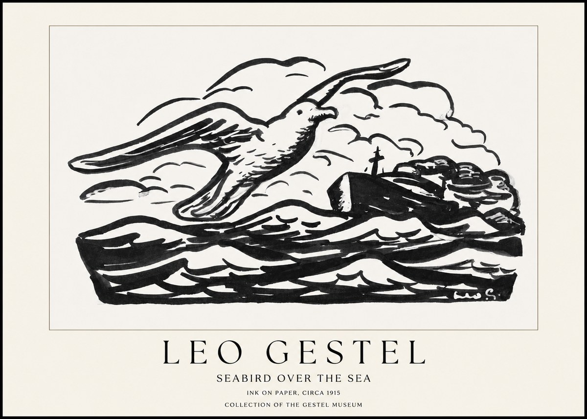 Leo Gestel Seabird over the Sea No1 - Plakát