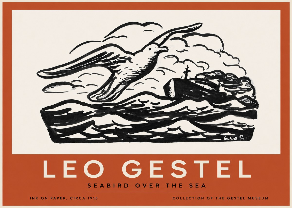 Leo Gestel Seabird over the Sea No3 - Plakát