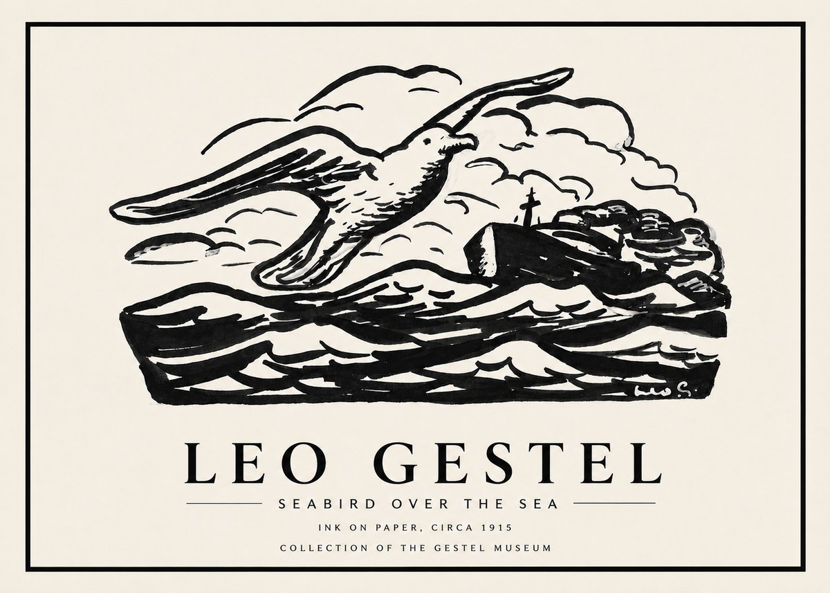 Leo Gestel Seabird over the Sea No4 - Plakát