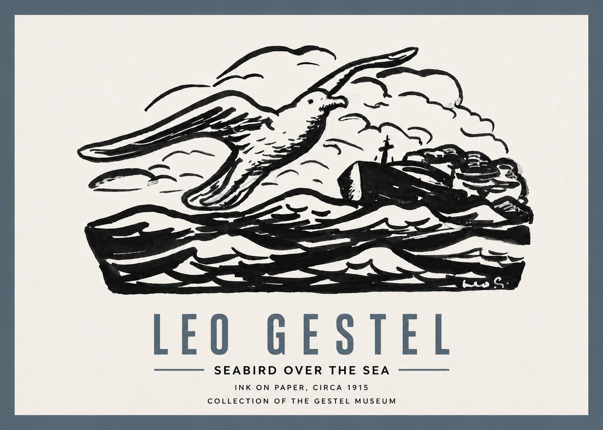 Leo Gestel Seabird over the Sea No5 - Plakát