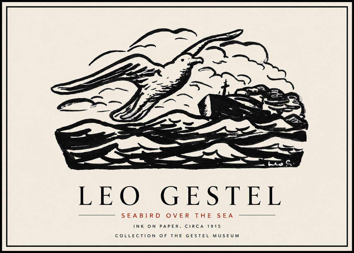 Leo Gestel Seabird over the Sea No6 - Plakát