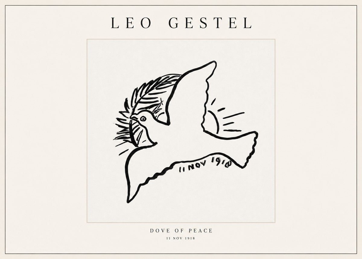 Leo Gestel Dove of Peace No1 - Plakát