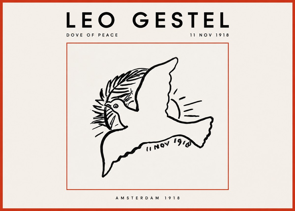 Leo Gestel Dove of Peace No2 - Plakát